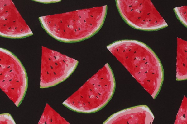 Richloom Melon Printed Polyester Outdoor Fabric in Noir 