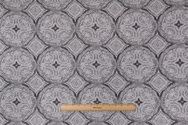 Richloom Besetta Printed Polyester Outdoor Fabric in Stone 