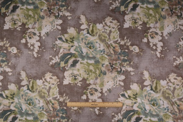 Covington Venus Printed Cotton Linen Drapery Fabric in 949 Cindersmoke 