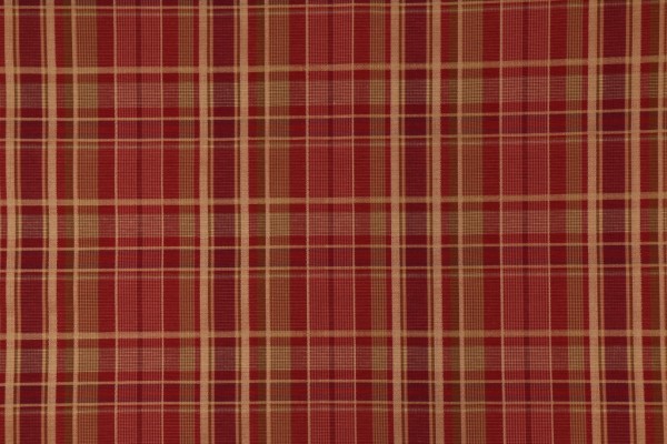 Covington Burgess Plaid Woven Decorator Fabric in Antique Red 137 
