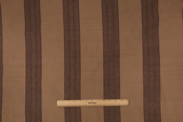 Onyx Age Sojal Stripe Woven Cotton Decorator Fabric in Black/Tan 