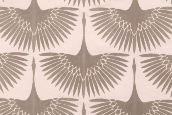 Sample of Genevieve Gorder Flock Printed Flocked Drapery Fabric in Steam 