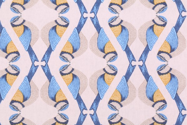 Novogratz Wing It Printed Cotton Drapery Fabric in Indigo 