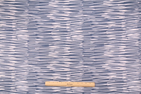 Studio NYC Pirr Printed Cotton Drapery Fabric in Lapis 