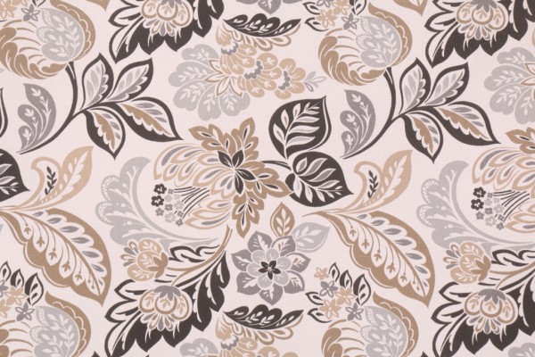 Richloom Dailey Printed Polyester Outdoor Fabric in Pewter 