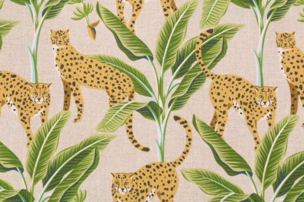 Richloom Enzel Printed Polyester Outdoor Fabric in Linen 