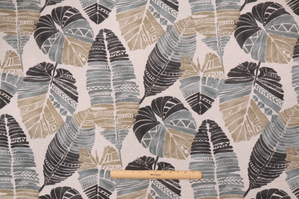 Richloom Hixon Printed Polyester Outdoor Fabric in Stone 