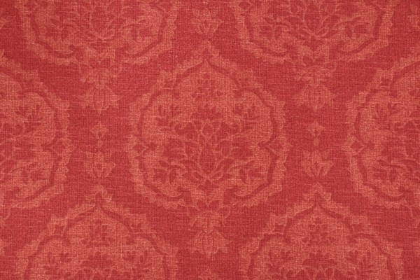 Thibaut Istanbul Damask F97149 Printed Cotton Drapery Fabric in Rust 