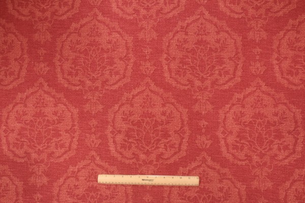 Thibaut Istanbul Damask F97149 Printed Cotton Drapery Fabric in Rust 