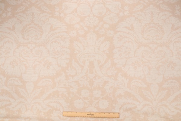 Thibaut Manhattan Damask F91728 Printed Drapery Fabric in Beige 
