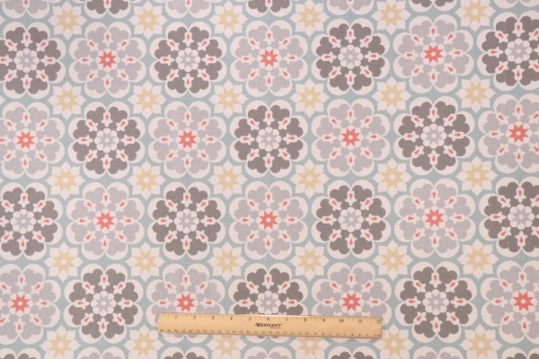 Waverly Merry Go Round Printed Cotton Drapery Fabric in Flint 