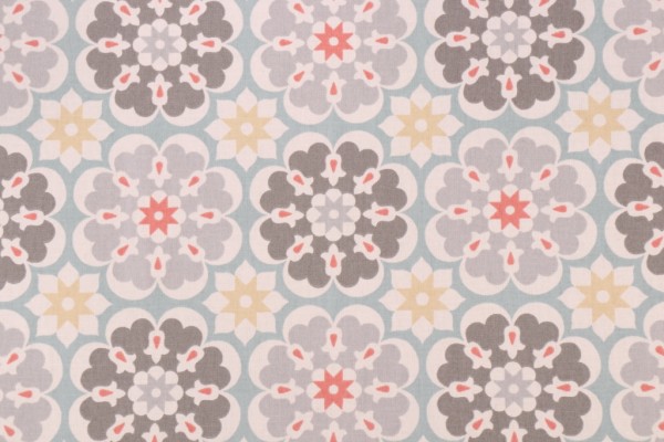 Waverly Merry Go Round Printed Cotton Drapery Fabric in Flint 