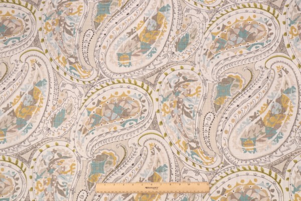 Richloom Franz Printed Cotton Drapery Fabric in Shore 