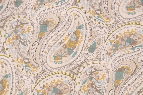 Richloom Franz Printed Cotton Drapery Fabric in Shore 