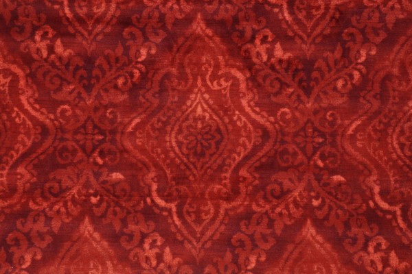 PK Lifestyles Diamond Damask Printed Velvet Decorator Fabric in Merlot 