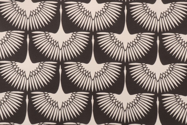 Genevieve Gorder Flock Printed Polyester Outdoor Fabric in Midnight 
