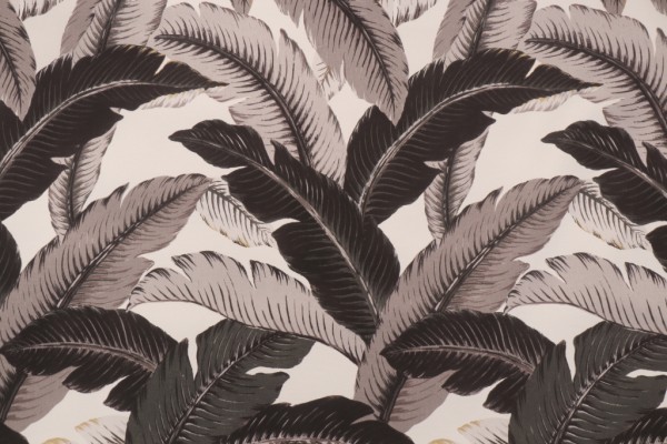 Sample of Tommy Bahama Swaying Palms Printed Polyester Outdoor Fabric in Onyx 