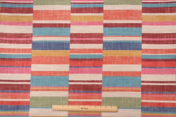 Click for PK Lifestyles Parallels Printed Cotton Blend Drapery Fabric in Rhubarb  PK Lifestyles Parallels Printed Cotton Blend Drapery Fabric in Rhubarb