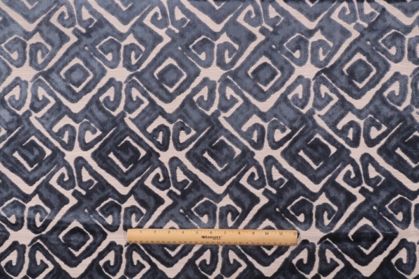 Hamilton Nola Velvet Upholstery Fabric in Mariner 