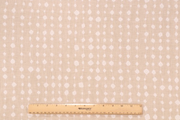 Waverly Droplet Emb Woven Embroidered Decorator Fabric in Sand 