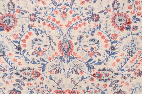 PK Lifestyles Ancient Arabesque Printed Chenille Upholstery Fabric in Lapis 
