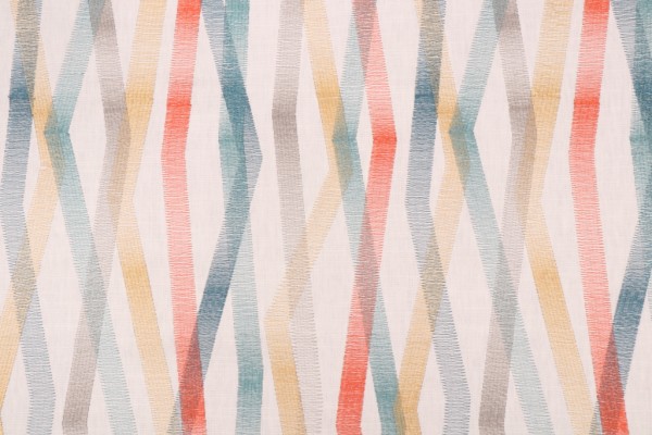 Novogratz Zig & Zag Emb Woven Embroidered Drapery Fabric in Confetti 