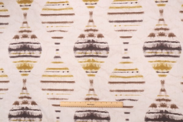 Click for Richloom Platinum Collection Dansk Printed Cotton Drapery Fabric in Citron  Richloom Platinum Collection Dansk Printed Cotton Drapery Fabric in Citron