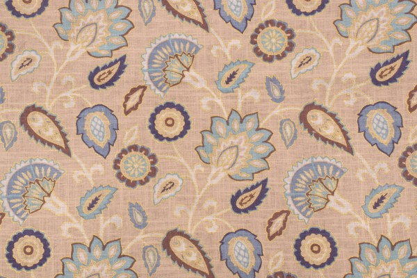 Richloom Platinum Collection Serpentine Printed Drapery Fabric in Bluestone 