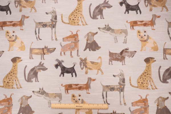 Mill Creek Wag A Tude Woven Tapestry Upholstery Fabric in Desert 