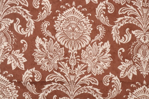 Thibaut Sabeen F97904 Printed Linen Drapery Fabric in Brown 