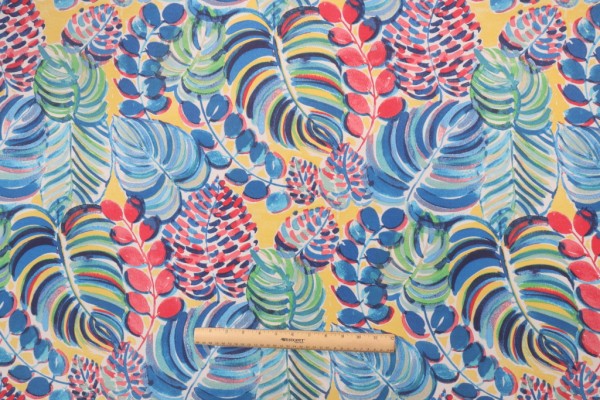 Sample of PK Lifestyles Beach Access Printed Polyester Outdoor Fabric in Calypso 