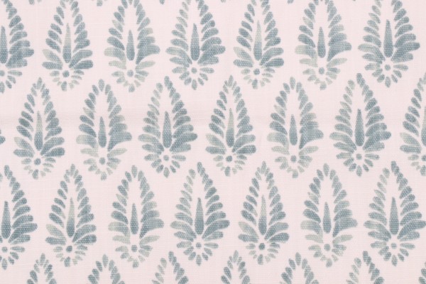 Sample of Lacefield Agave-Chatham White Printed Cotton Blend Drapery Fabric in Ariel 