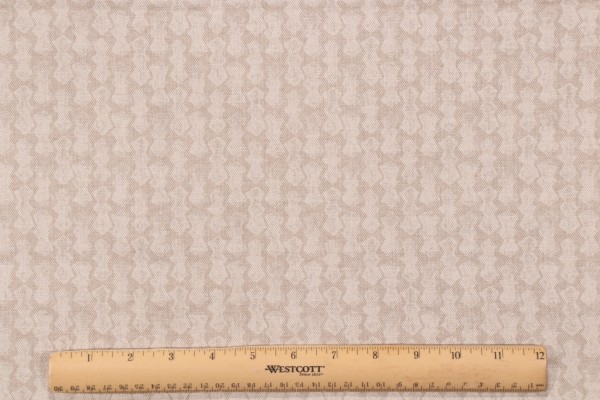 Lacefield Echo-Danish Linen Printed Cotton Drapery Fabric in Chalk 