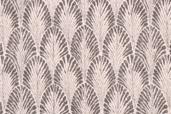 Lacefield Plume-Chatham White Printed Cotton Blend Drapery Fabric in Stone 