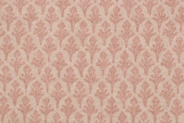 Sample of Lacefield Ponce-Danish Linen Printed Cotton Blend Drapery Fabric in Rose 