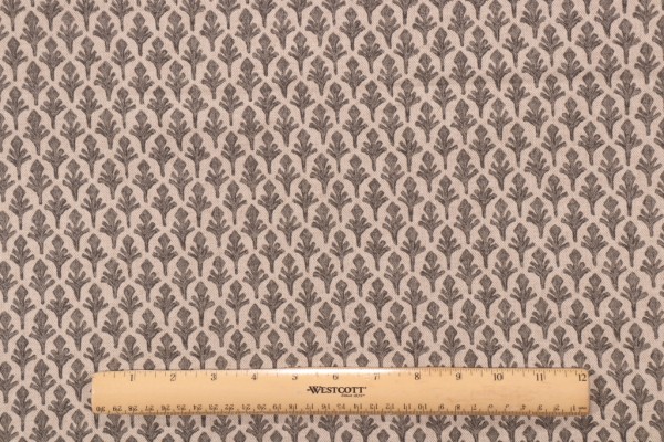 Lacefield Ponce-Danish Linen Printed Cotton Blend Drapery Fabric in Stone 