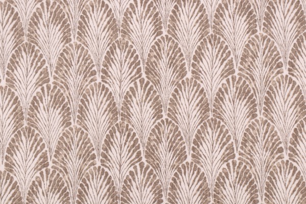 Lacefield Plume-Chatham White Printed Cotton Blend Drapery Fabric in Driftwood 