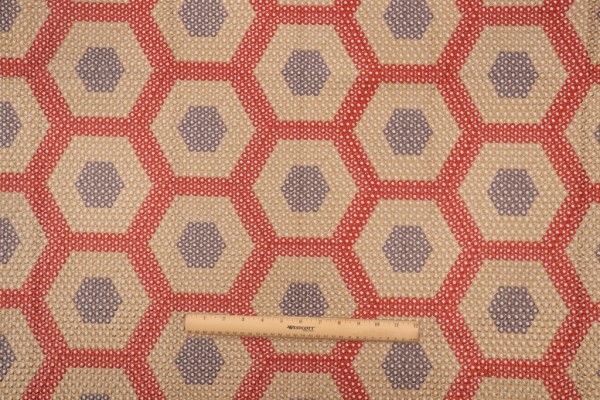 Sample of Valiant Fabrics Prism Embroidered Drapery Fabric in Treasure 