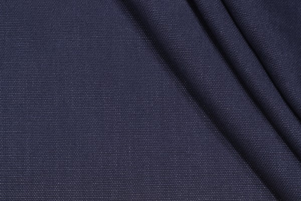Sample of P Kaufmann Slubby Linen Woven Decorator Fabric in Navy 