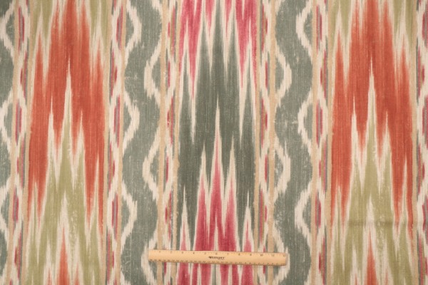 Kaufmann Jalakara Printed Cotton Drapery Fabric in Seaspray 