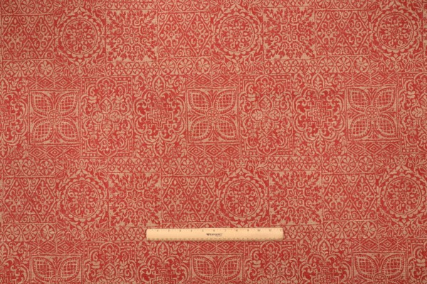 Sample of Covington Normandy Woven Upholstery Fabric in 318-Persimmon 