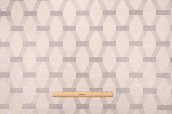 Jennifer Adams Curio Embroidered Decorator Fabric in 998-Pewter 