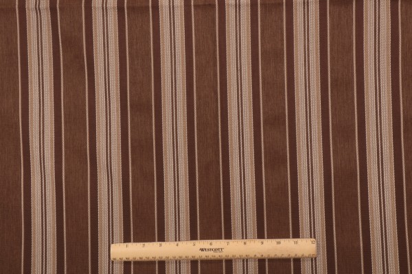 Wheaton Stripe Woven Outdoor Fabric in Sand 