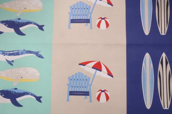 Bryant Beach Pillows Printed Polyester 18x18 Inch Pillow Square Outdoor Fabric in Cobalt 