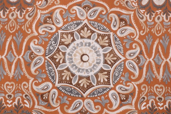 Click for Bryant Medallion Printed Polyester 18x18 Pillow Square Outdoor Fabric in Spice Garden  Bryant Medallion Printed Polyester 18x18 Pillow Square Outdoor Fabric in Spice Garden