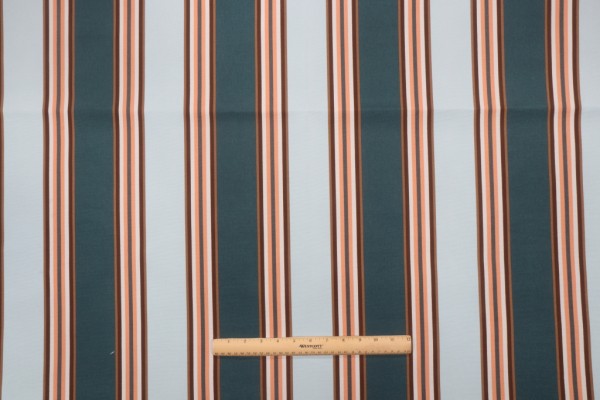 Sample of Bryant Bollywood Stripe Printed Polyester Outdoor Fabric in Rainshower Toffee 