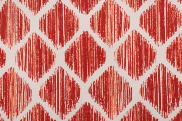 Richloom Brush Diamond Printed Polyester Outdoor Fabric in Red 