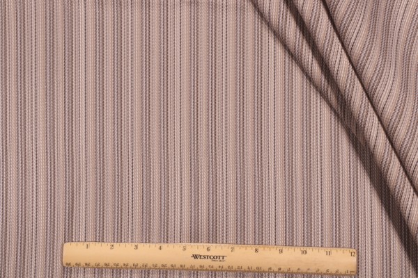 Woven Stripe Woven Outdoor Fabric in Saddle 