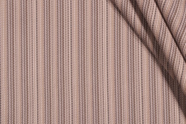 Woven Stripe Woven Outdoor Fabric in Saddle 