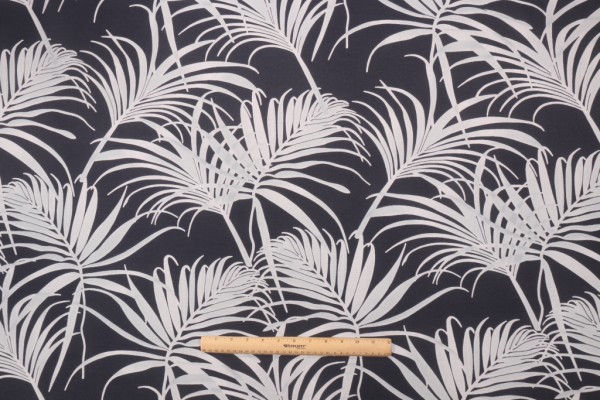 Sample of Premier Prints Cabrillo Printed Polyester Outdoor Fabric in Passport Navy 